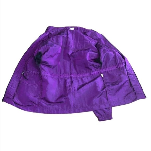 VINTAGE AVIA Windbreaker Jacket Women's Oversized Small Purple Long Lightweight - Picture 4 of 11